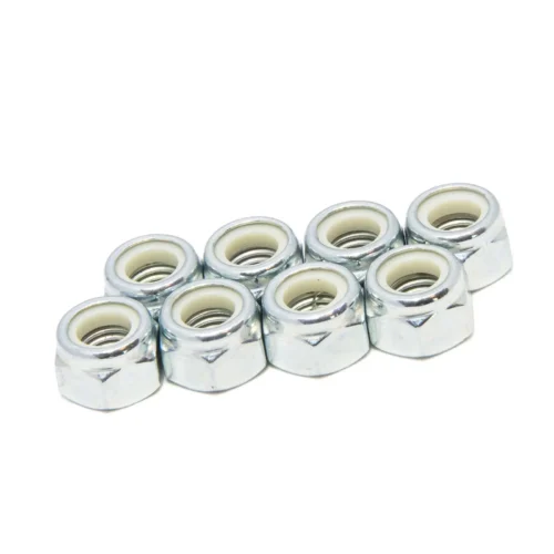 8mm Axle Locknuts – SILVER (set of 8)
